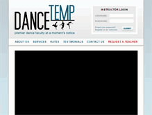 Tablet Screenshot of dancetemp.com